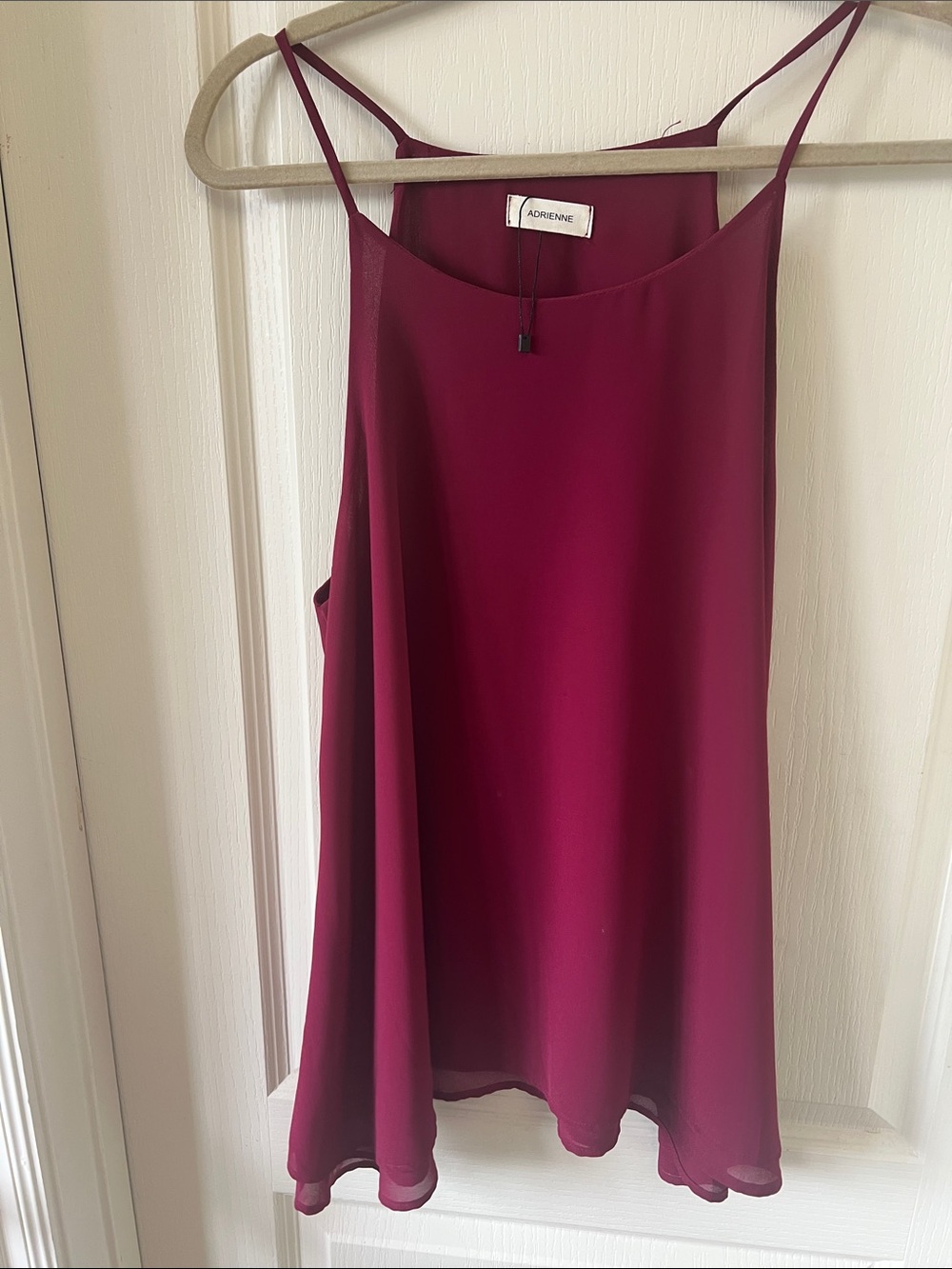 Adrienne CranBerry-merlot colored Spaghetti Strap Cami